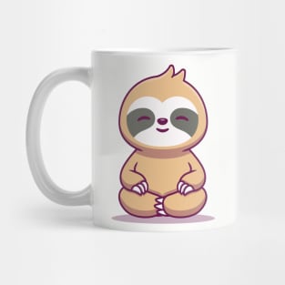 Cute Sloth Sitting Yoga Mug